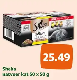 Maxi Zoo Sheba natvoer kat 50 x 50 g aanbieding