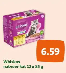 Maxi Zoo Whiskas natvoer kat 12 x 85 g aanbieding
