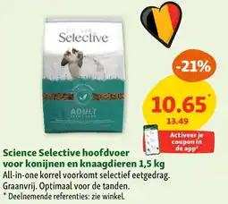 Maxi Zoo Science Selective hoofdvoer voor konijnen en knaagdieren 1,5 kg aanbieding