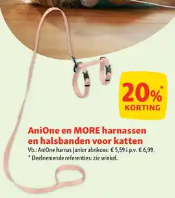 Maxi Zoo AniOne en MORE harnassen en halsbanden voor katten aanbieding