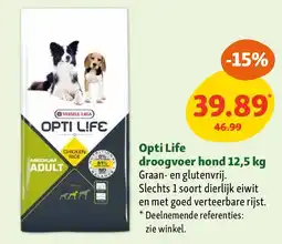 Maxi Zoo Opti Life droogvoer hond 12,5 kg aanbieding