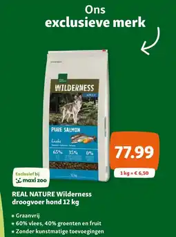Maxi Zoo REAL NATURE Wilderness droogvoer hond 12 kg aanbieding