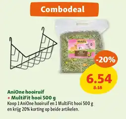 Maxi Zoo AniOne hooiruif + MultiFit hooi 500 g aanbieding