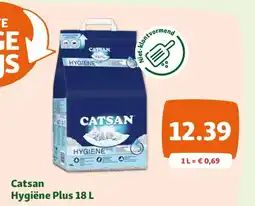 Maxi Zoo Catsan Hygiëne Plus 18 L aanbieding