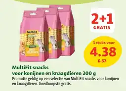 Maxi Zoo MultiFit snacks voor konijnen en knaagdieren 200 g aanbieding