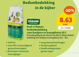 Maxi Zoo Back-2-Nature bodembedekking voor konijnen en knaagdieren 10 L aanbieding