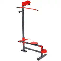 Decathlon Lat pull toren met bovenste en onderste trekkabel voor wandmontage met zitje aanbieding