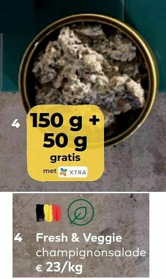 Bio Planet Fresh + veggie champignonsalade aanbieding