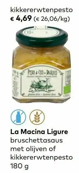 Bio Planet La macina ligure kikkererwtenpesto aanbieding