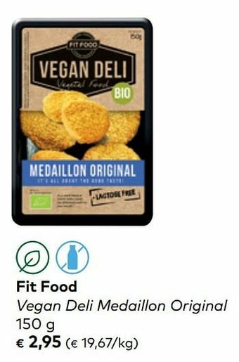 Bio Planet Fit food vegan deli medaillon original aanbieding
