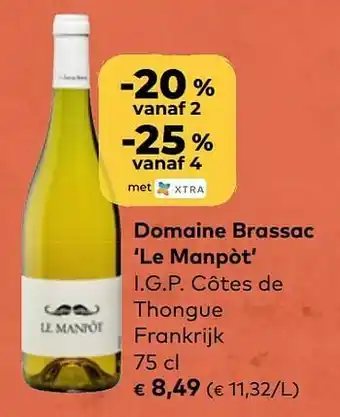 Domaine brassac le manpòt i.g.p. côtes de thongue frankrijk