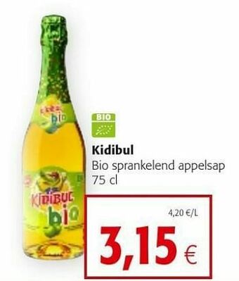 Colruyt Kidibul bio sprankelend appelsap aanbieding