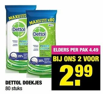 Big Bazar Dettol doekjes aanbieding