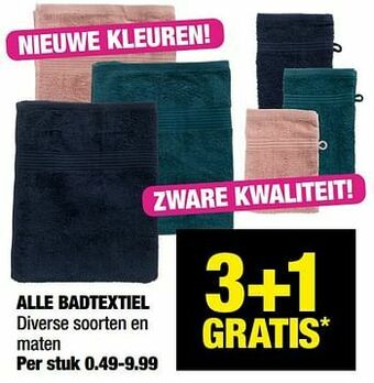 Big Bazar Alle badtextiel aanbieding