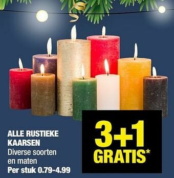 Big Bazar Alle rustieke kaarsen aanbieding
