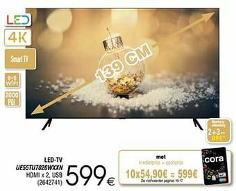 Cora Samsung led-tv ue55tu7020wxxn aanbieding