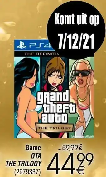 Cora Game gta the trilogy aanbieding