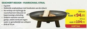 Esschert design - vuurschaal staal