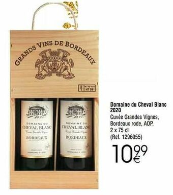 Cora Domaine du cheval blanc 2020 cuvée grandes vignes bordeaux rode aop aanbieding