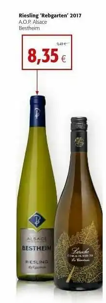Colruyt Riesling rebgarten 2017 aop alsace bestheim aanbieding