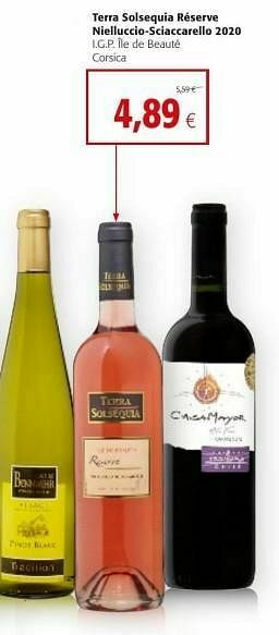 Colruyt Terra solsequia réserve nielluccio-sciaccarello 2020 i.g.p. ile de beauté corsica aanbieding