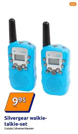 Action Silvergear walkie-talkie-set aanbieding