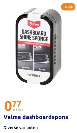 Action Valma dashboardspons aanbieding
