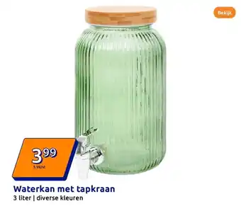 Action Waterkan met tapkraan aanbieding