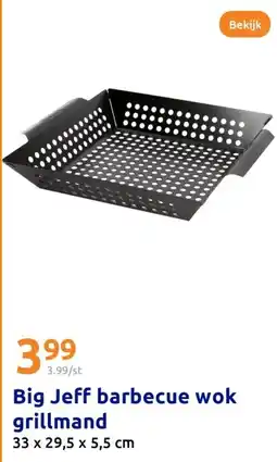 Action Big Jeff barbecue wok grillmand aanbieding