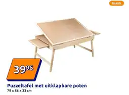 Action Puzzeltafel met uitklapbare poten aanbieding