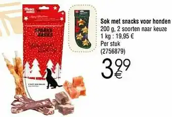 Cora Sok met snacks voor honden aanbieding