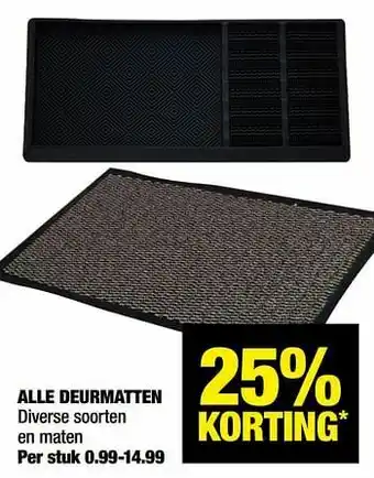 Big Bazar Alle deurmatten aanbieding