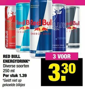 Big Bazar Red bull energydrink aanbieding
