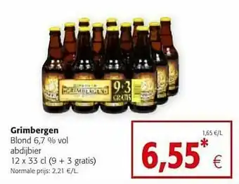 Colruyt Grimbergen blond abdijbier aanbieding