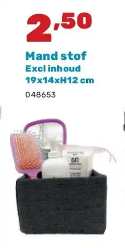 Happyland Mand stof Excl inhoud 19x14xH12 cm aanbieding
