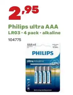 Happyland Philips ultra AAA LR03 • 4 pack • alkaline aanbieding