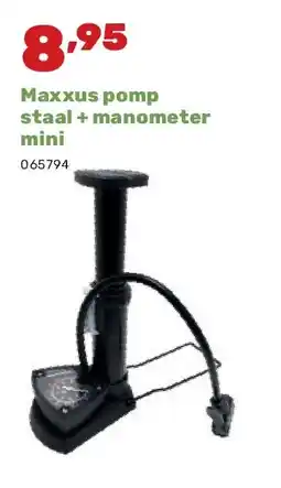 Happyland Maxxus pomp staal + manometer mini aanbieding