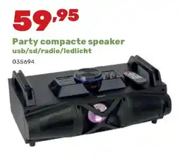 Happyland Party compacte speaker usb/sd/radio/ledlicht aanbieding