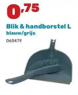 Happyland Blik & handborstel L blauw/grijs aanbieding