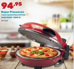 Happyland Beper Pizzaoven vuurvastesteen 31 cm 360/420C 1200 W aanbieding
