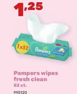 Happyland Pampers wipes fresh clean 52 st aanbieding