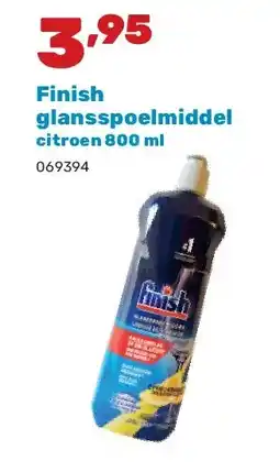 Happyland Finish glansspoelmiddel citroen 800 ml aanbieding