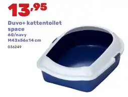 Happyland Duvo+ kattentoilet space 60/navy M43x56x14 cm aanbieding