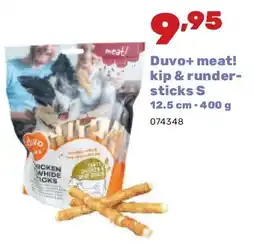 Happyland Duvo+ meat! kip & rundersticks S 12.5 cm • 400 g aanbieding