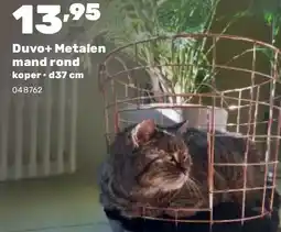 Happyland Duvo+ Metalen mand rond koper • d37 cm aanbieding