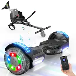 Decathlon Hoverboards met Zitje 6,5 Bluetooth Muziek en LED Lichten-XP9 Zwart aanbieding
