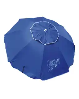 Decathlon PREMIUM STRANDPARASOL MET VENTILATIE EN ZONWERING UPF50+ 220CM aanbieding