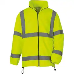 Decathlon HiVis fleecejack voor volwassenen (Geel) aanbieding