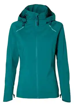 Decathlon Damesregenjack Skane, groenblauw aanbieding