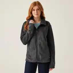 Decathlon Heidy Fleecevest Dames Lange rits fleece Dark Grey aanbieding